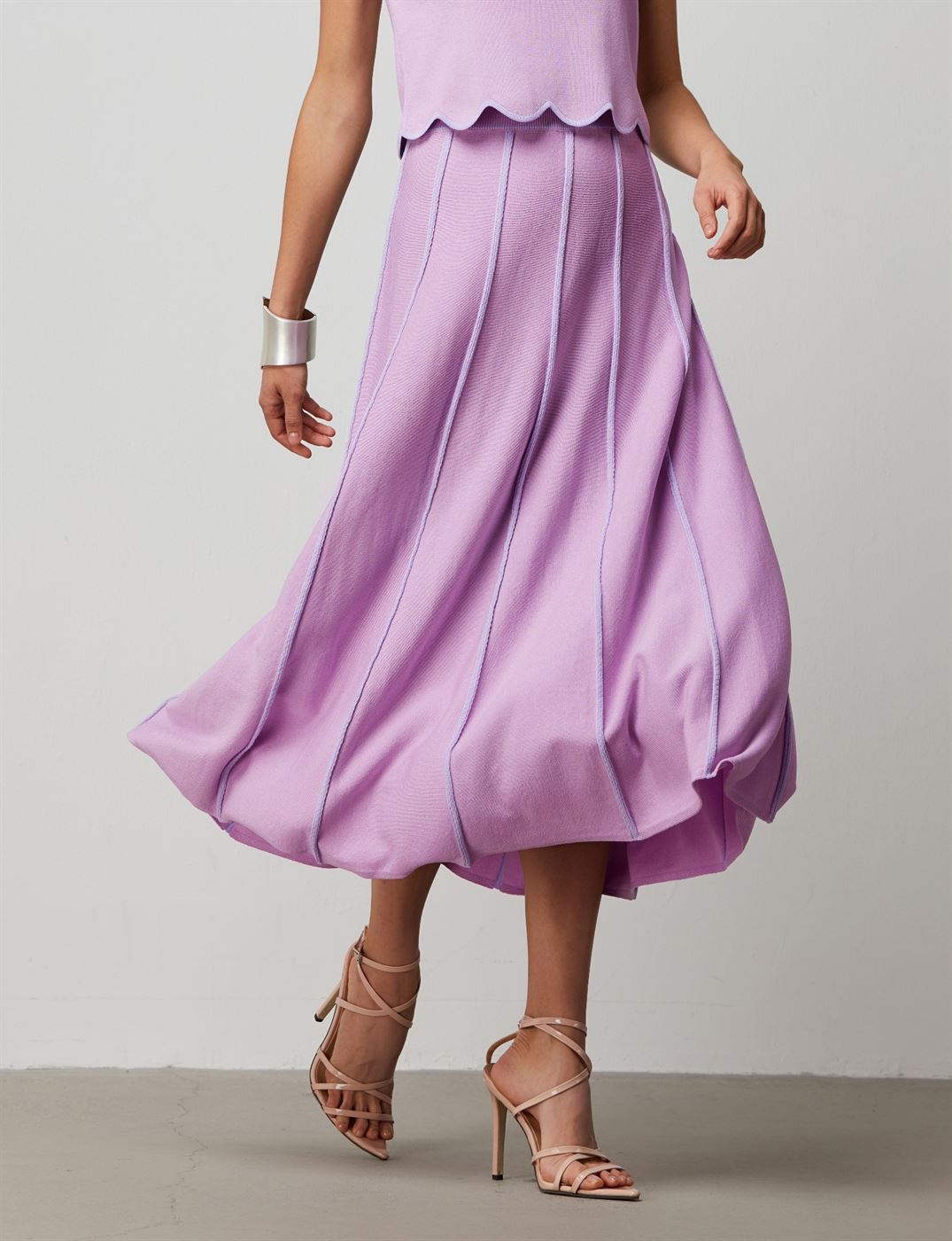 A-Line Pleat Details Skirt - Femi9 EG