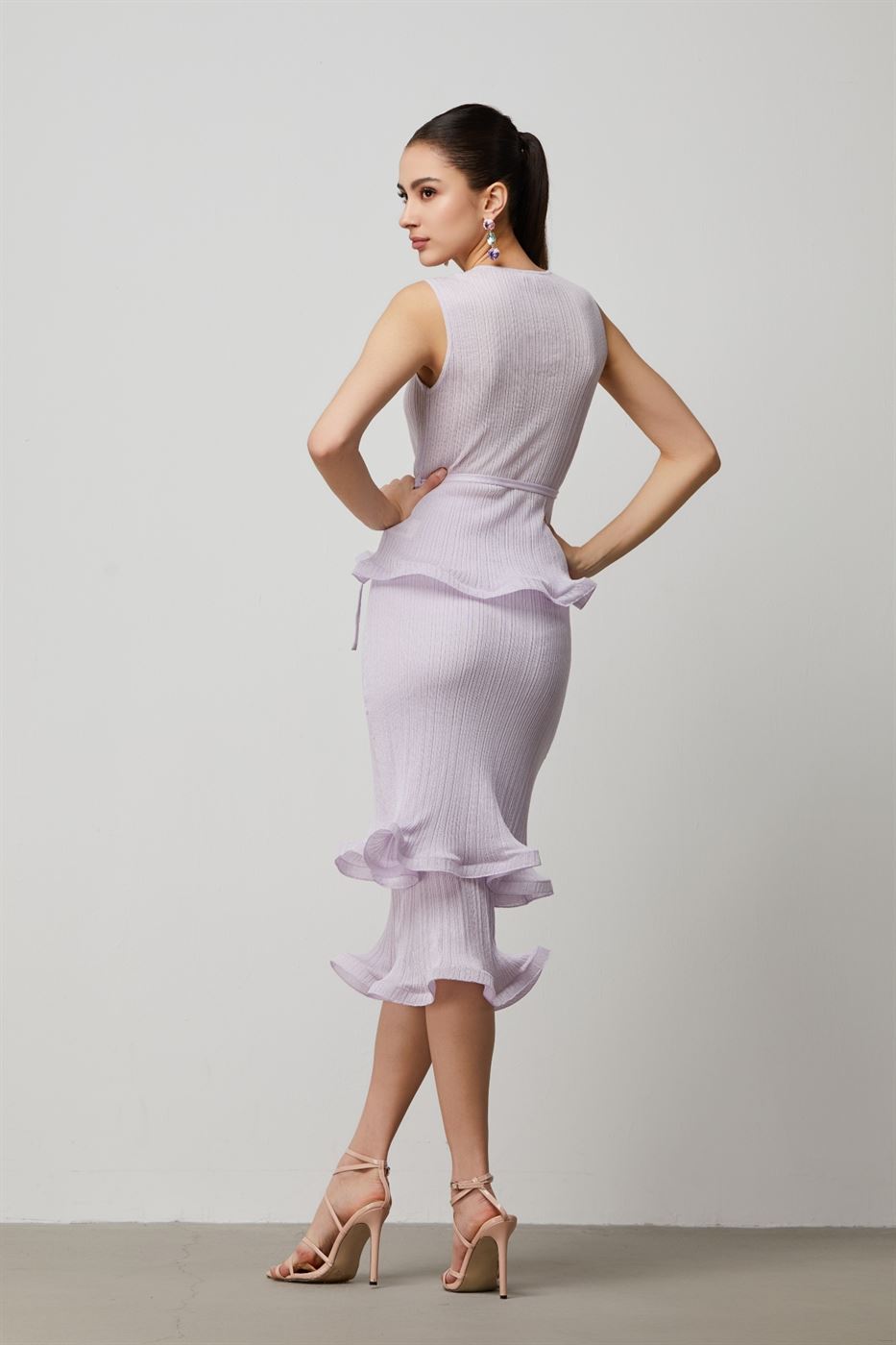 Fitted Ruffle Hem Top - Femi9 EG