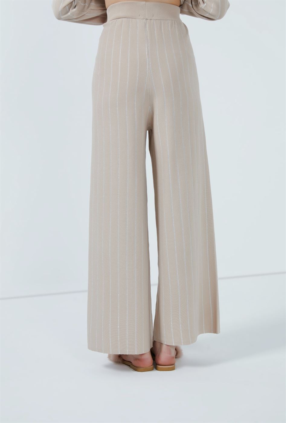 Stripe Lurex Knitted Pants - Femi9 EG