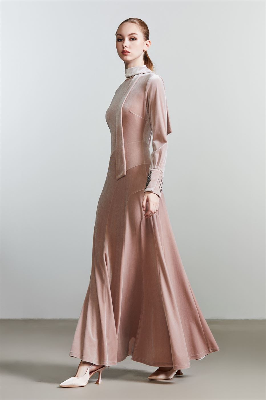 Collared Velvet Dress - Femi9 EG