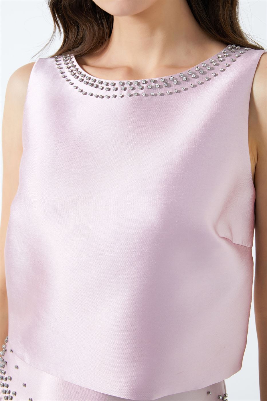 Embellished Cropped Top - Femi9 EG