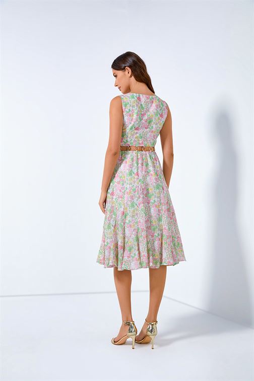 All Over Sleeveless Dress - Femi9 EG