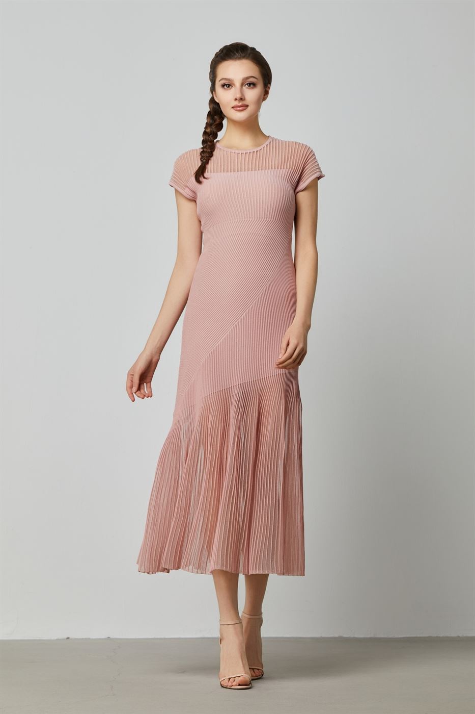 Ribbed-Knit Long Midi Dress - Femi9 EG