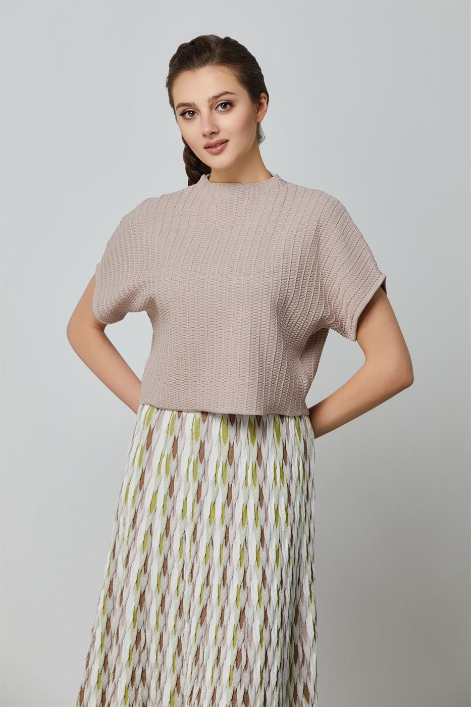 Dropped Sleeve Knitted Top - Femi9 EG