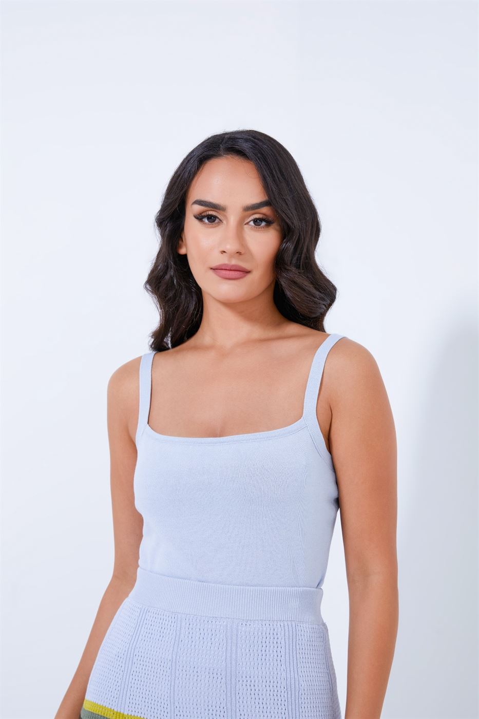 Square Neck Knit Top - Femi9 EG
