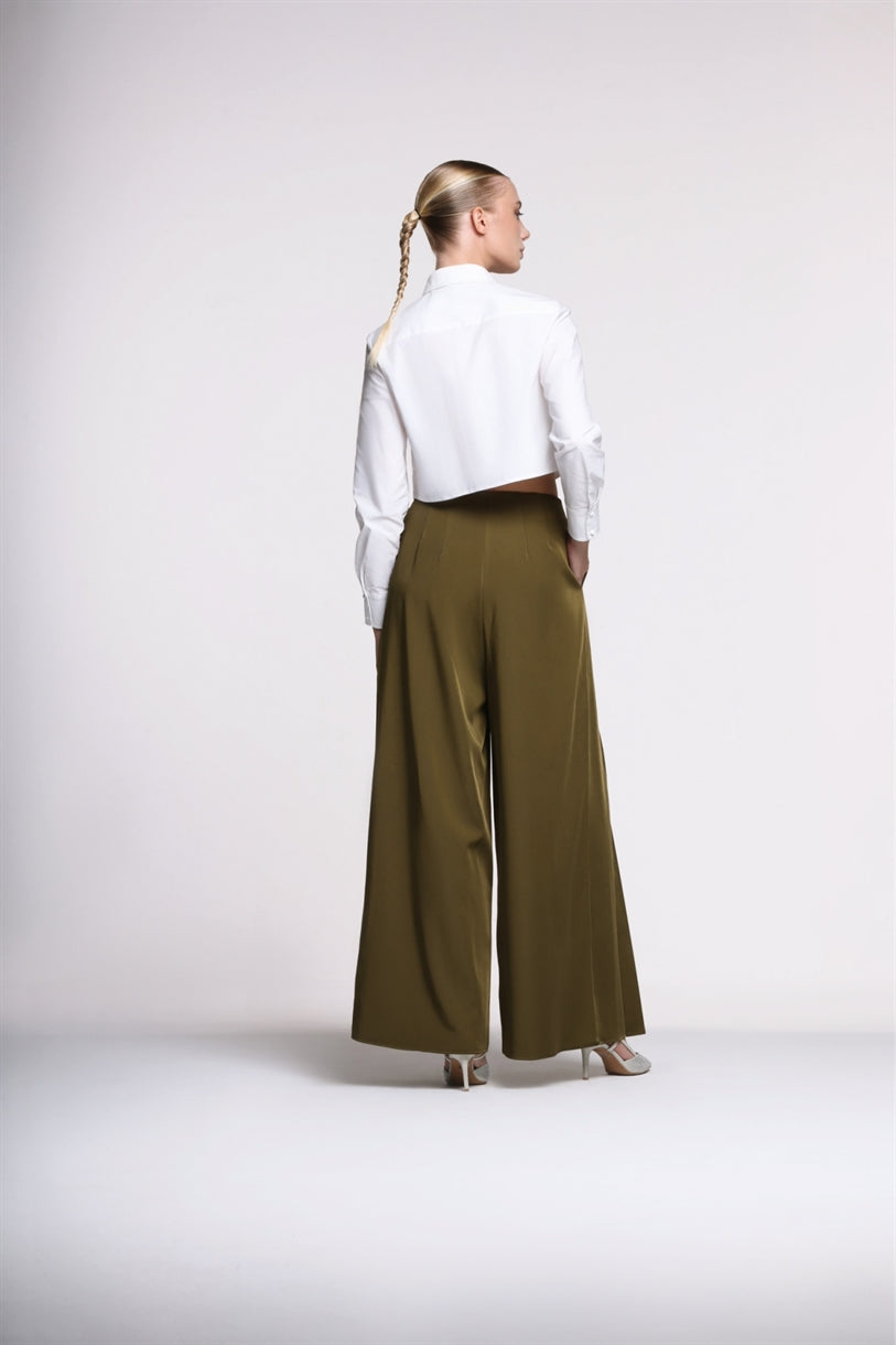 High Waist Big Pleats Pants - Femi9 EG