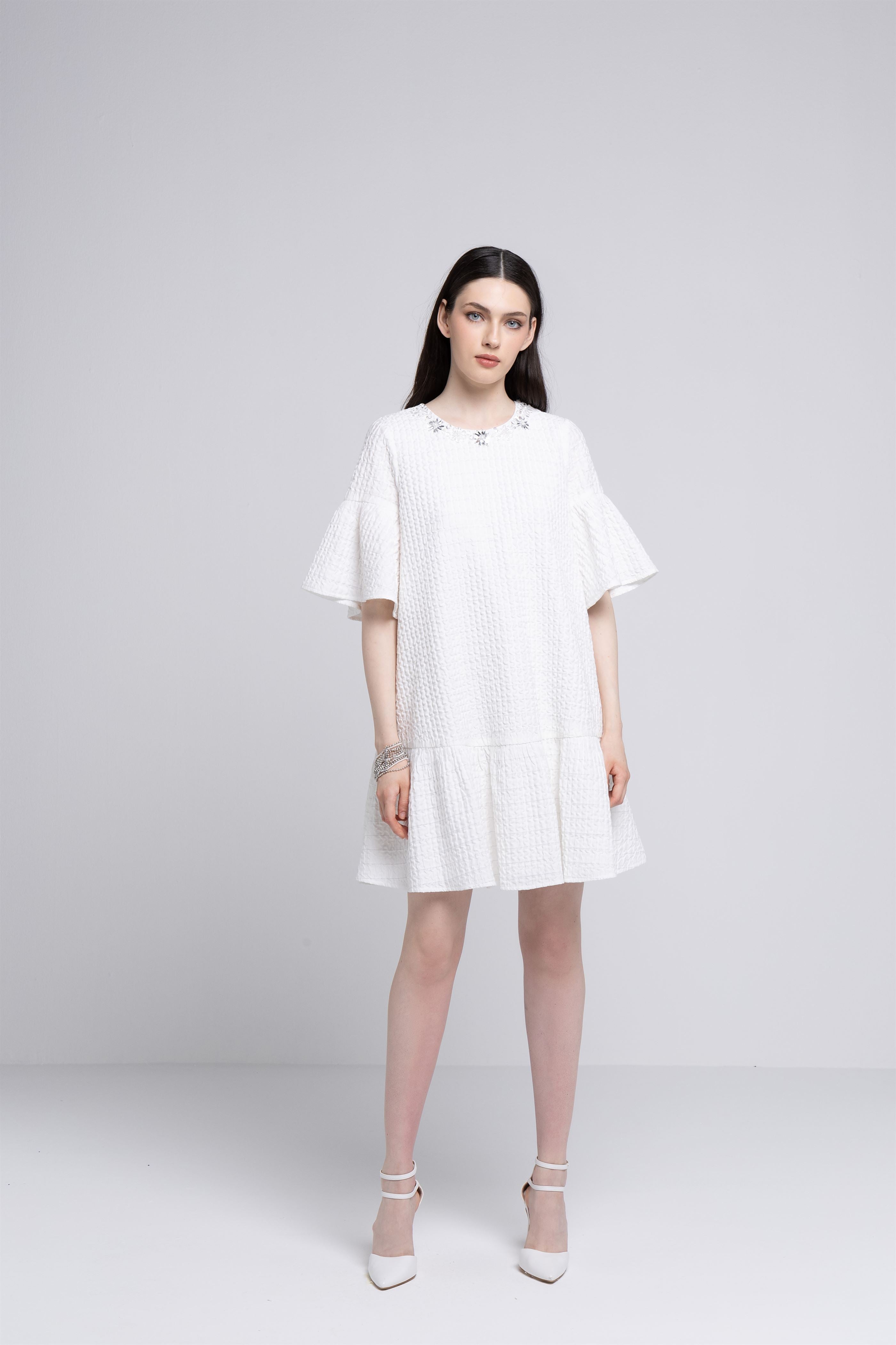 Embellished Mini Dress - Femi9 EG