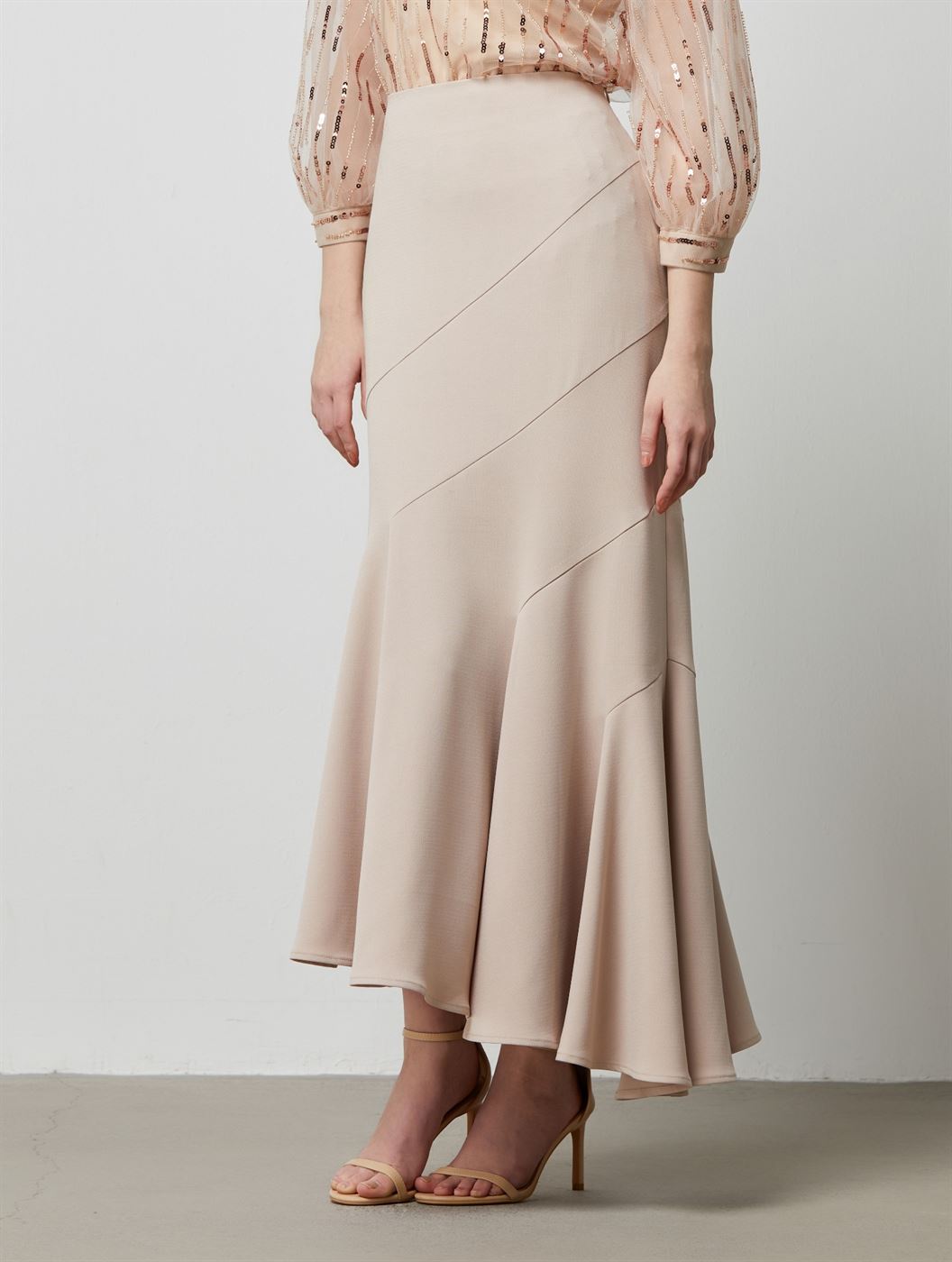 Fit And Flair Asymmetric Skirt - Femi9 EG