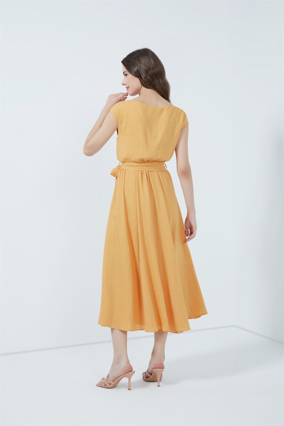Embellished Open Neck Dress - Femi9 EG