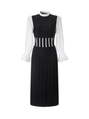 Balloon Sleeve Column Dress - Femi9 EG