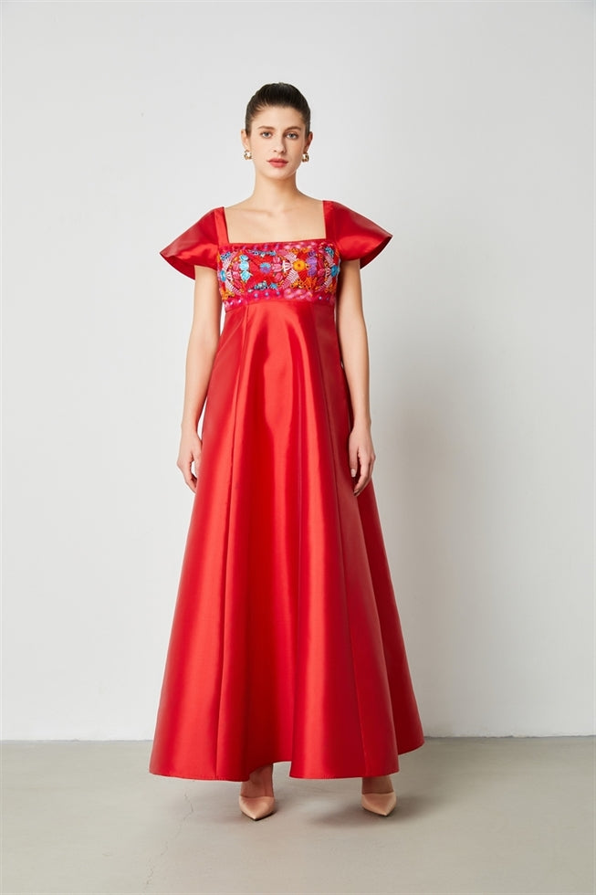 Embroidered Long Dress - Femi9 EG