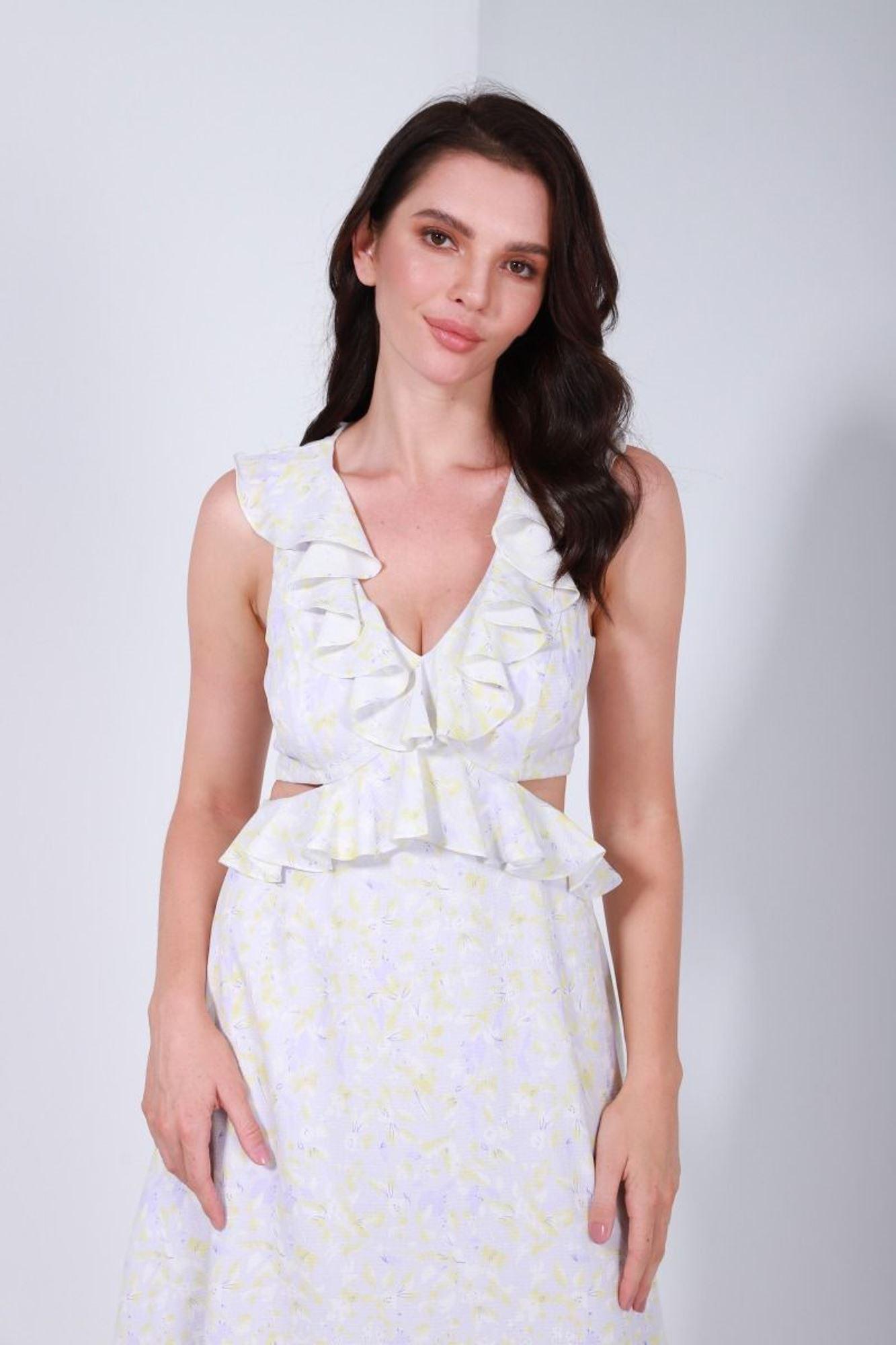 Maxi Ruffle Waist Dress - Femi9 EG