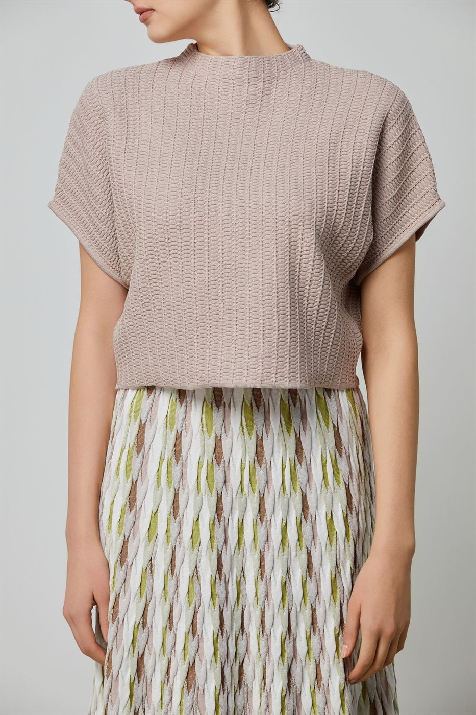 Dropped Sleeve Knitted Top - Femi9 EG