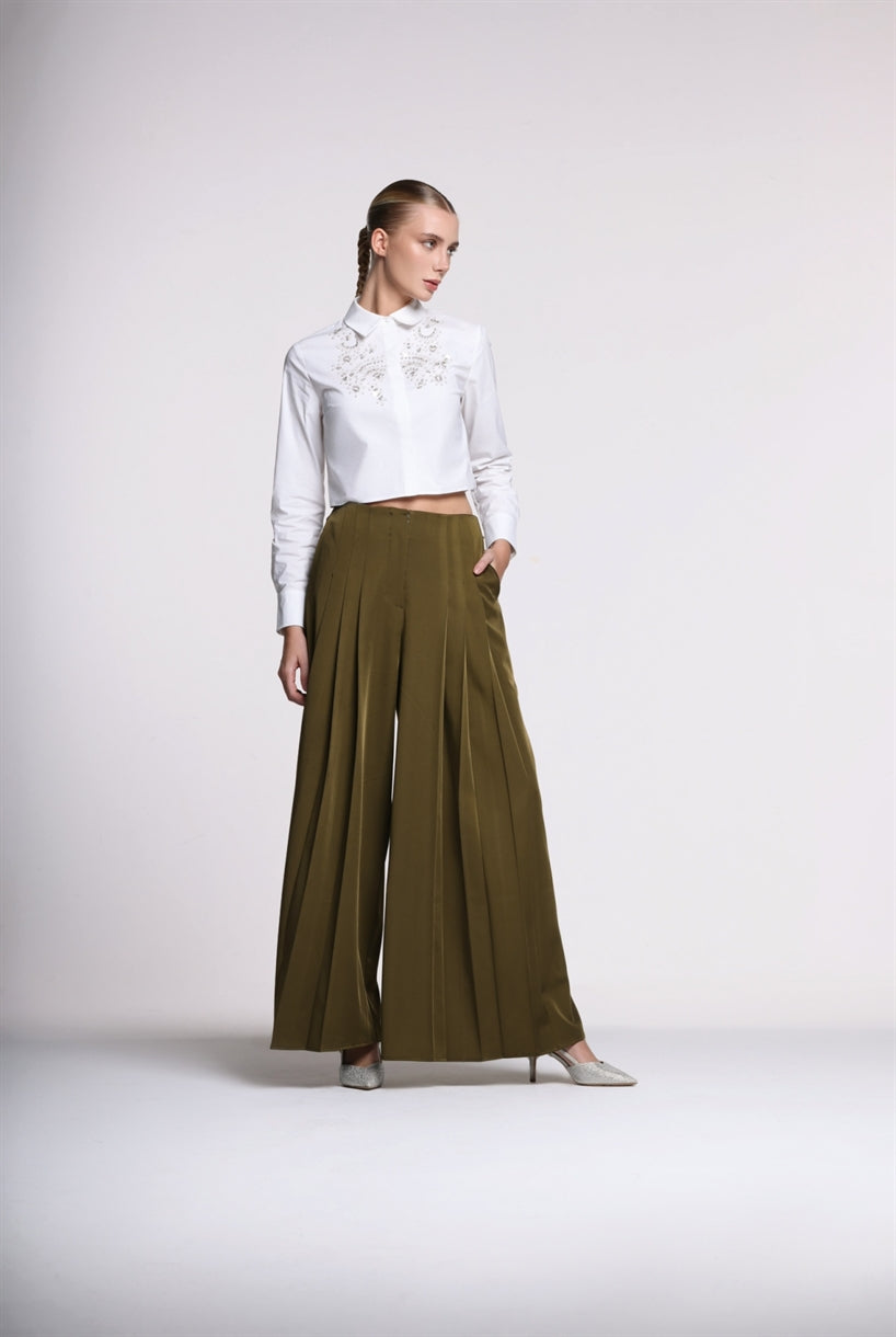 High Waist Big Pleats Pants - Femi9 EG