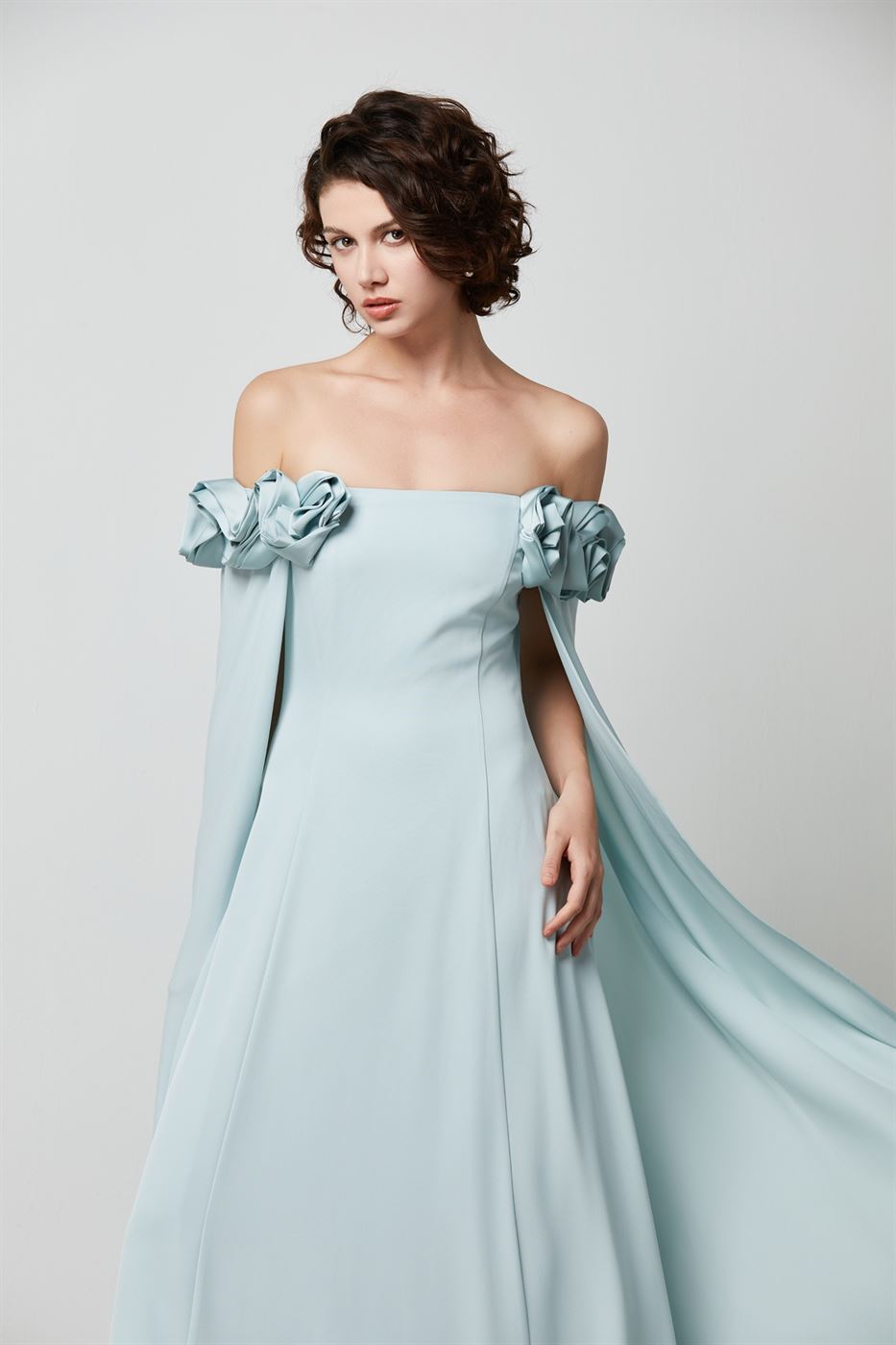 Statement Floral Shoulders Dress - Femi9 EG