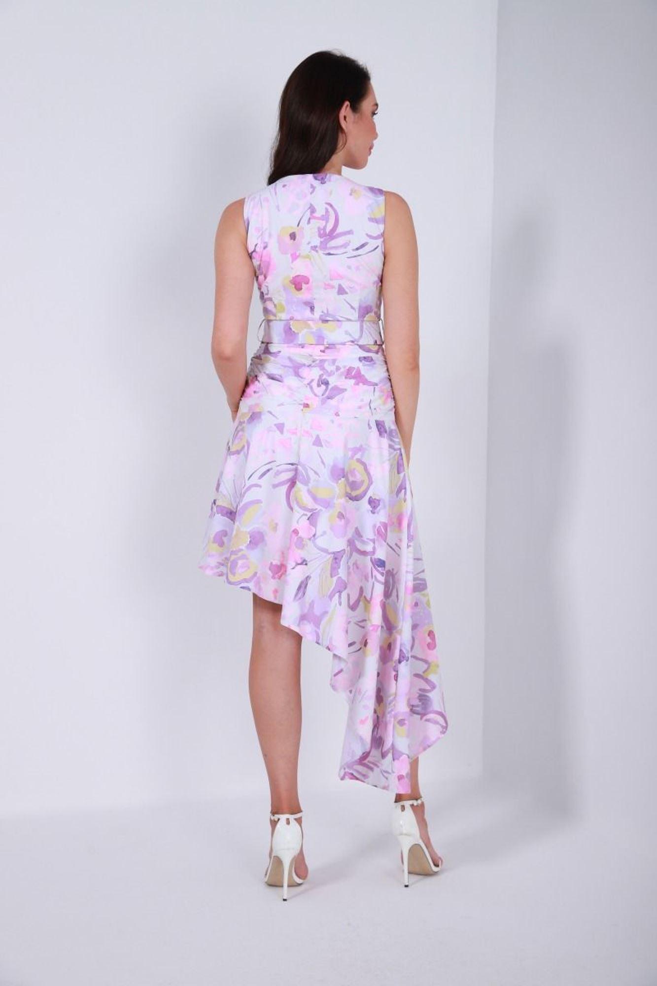 Abstract Floral Print Dress - Femi9 EG