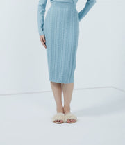 Cable Knitted  Pencil Skirt - Femi9 EG