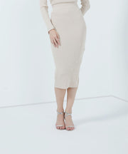 Pearls Embellished Knit Skirt - Femi9 EG