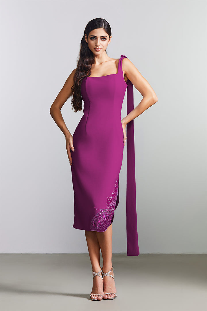 Hem Embroidery Dress - Femi9 EG