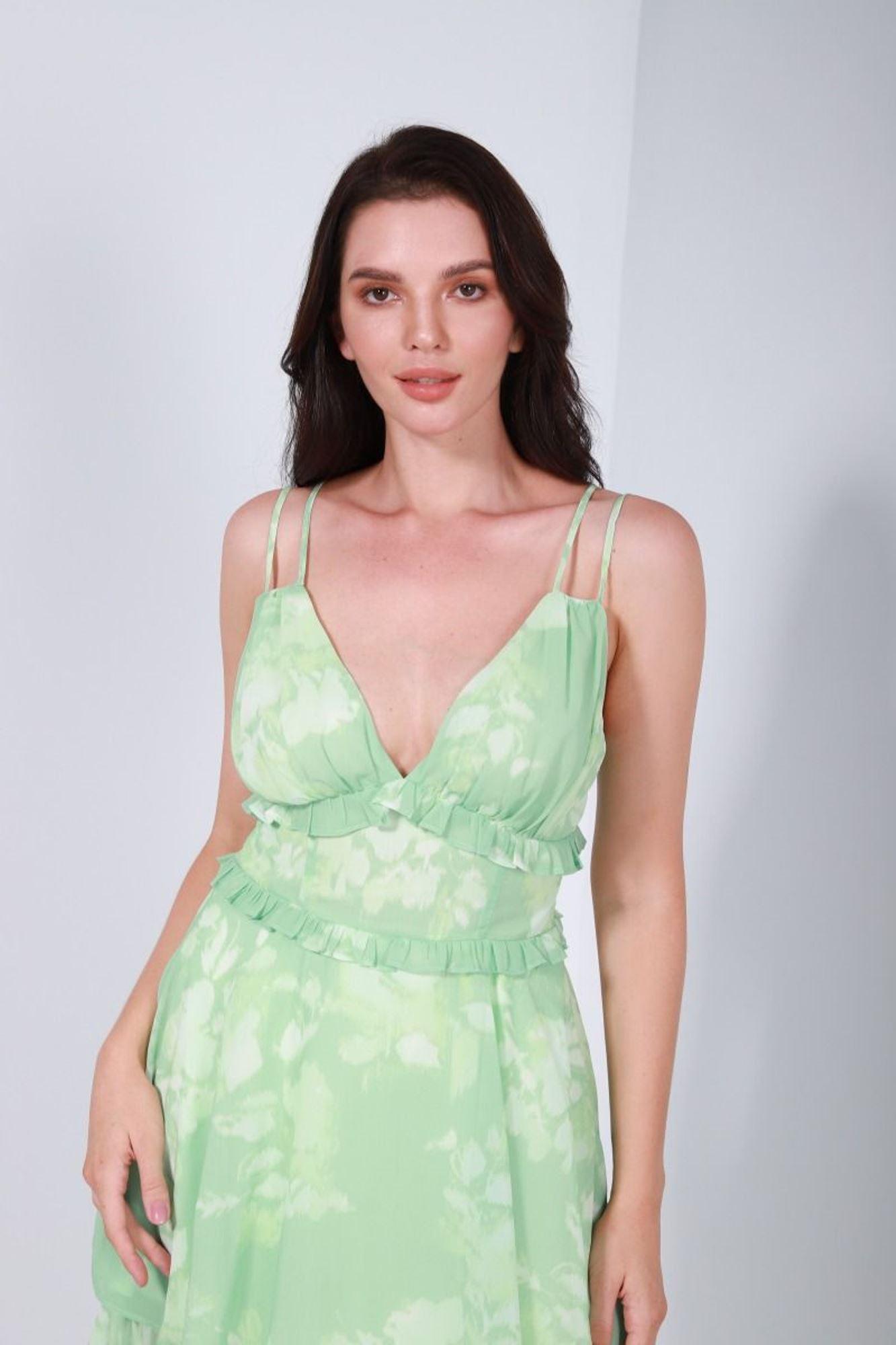 Double Strap Chiffon Dress - Femi9 EG