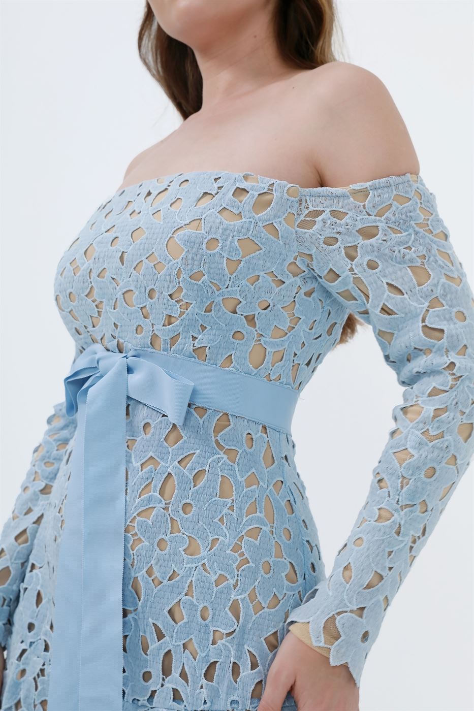 Off Shoulder Lace Dress - Femi9 EG