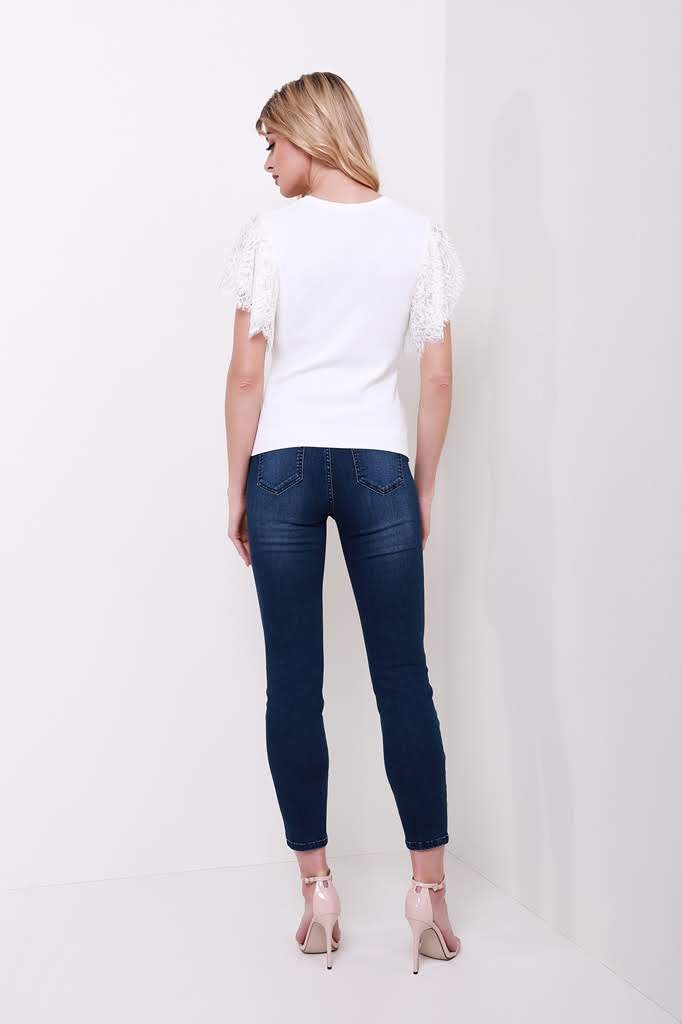 Slim Fit Embellished Jeans - Femi9 EG
