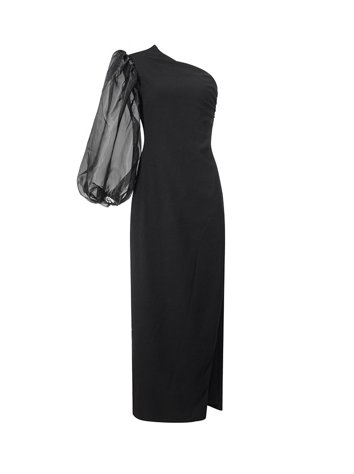 Single Shoulder Maxi Dress - Femi9 EG