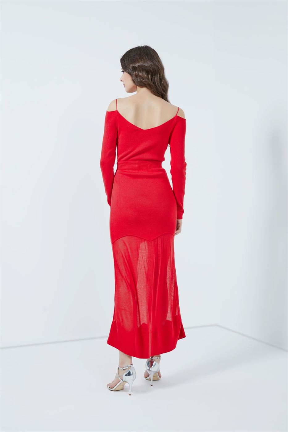 Sheer Detail  Knitted Skirt - Femi9 EG
