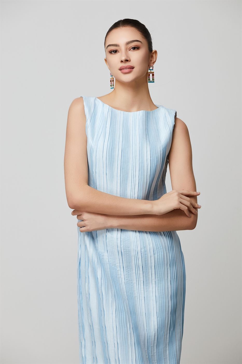 Pleated Taffeta Dress - Femi9 EG