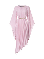 Asymmetrical Pleated Midi Dress - Femi9 EG