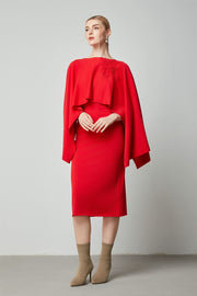 Cape Knitted Dress - Femi9 EG