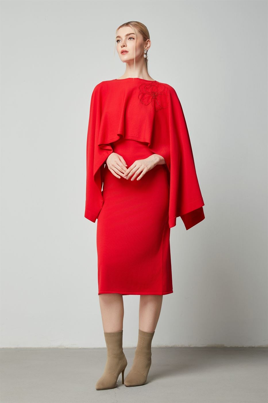 Cape Knitted Dress - Femi9 EG