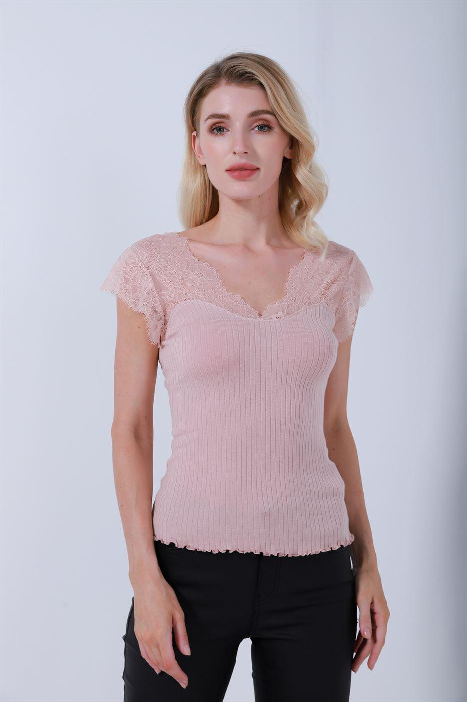 Lace And Knit Top - Femi9 EG