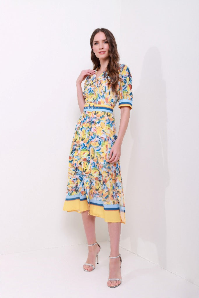 Printed Shirt Dress - Femi9 EG