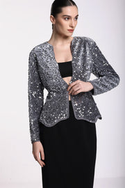 Long Sleeves Sequins Jacket - Femi9 EG