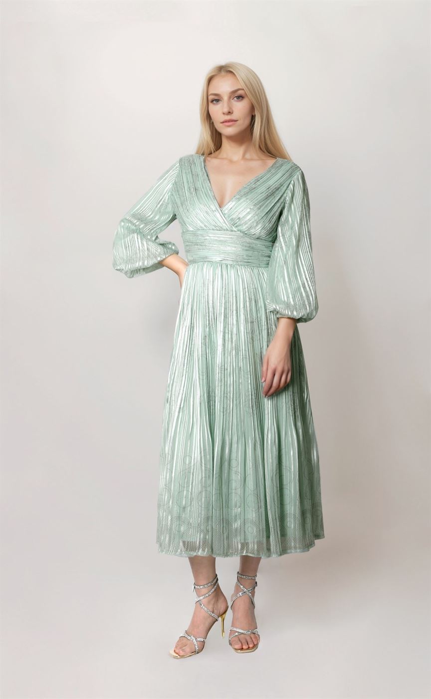 Pleated Printed Dress - Femi9 EG