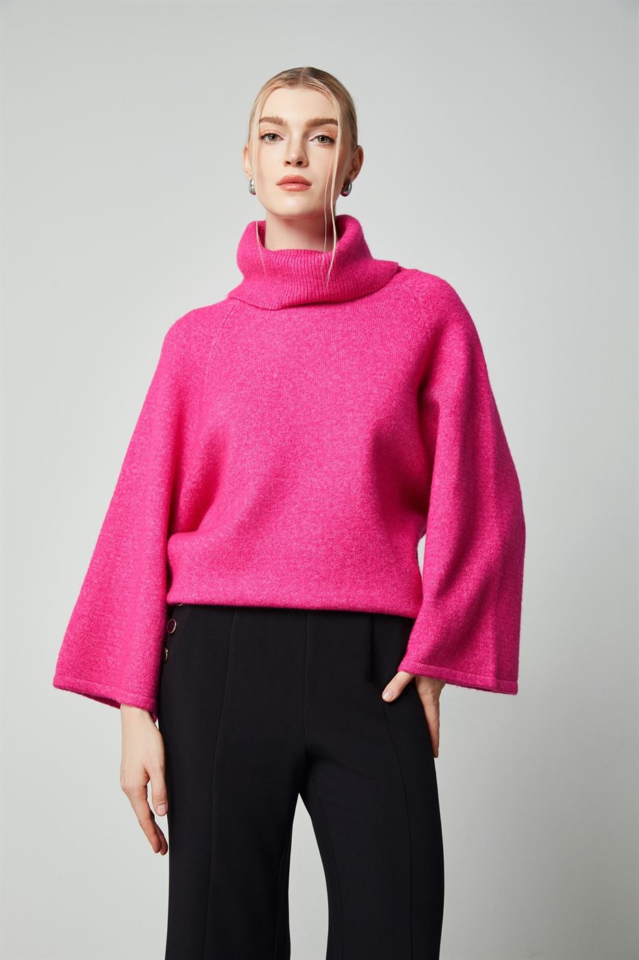 Turtleneck Loose Pullover - Femi9 EG