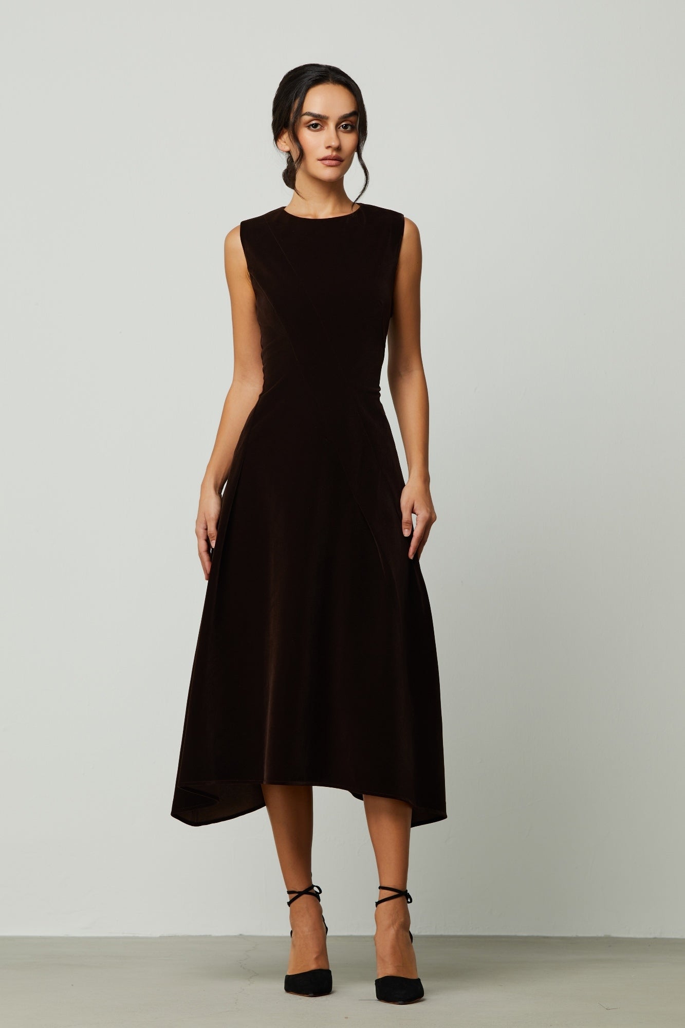 Fit And Flare Velvet Dress - Femi9 EG