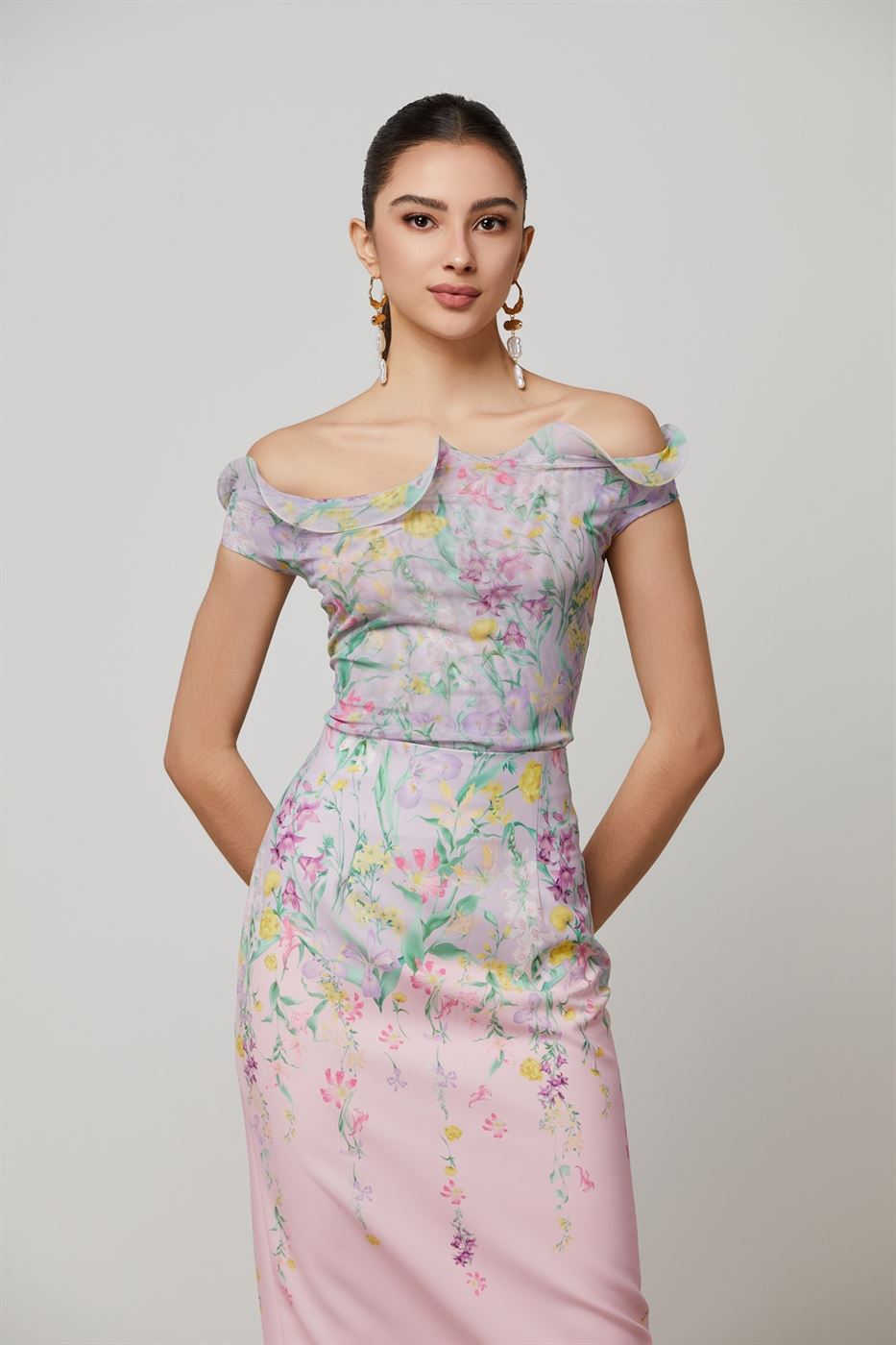 Ruffled Neckline Top - Femi9 EG