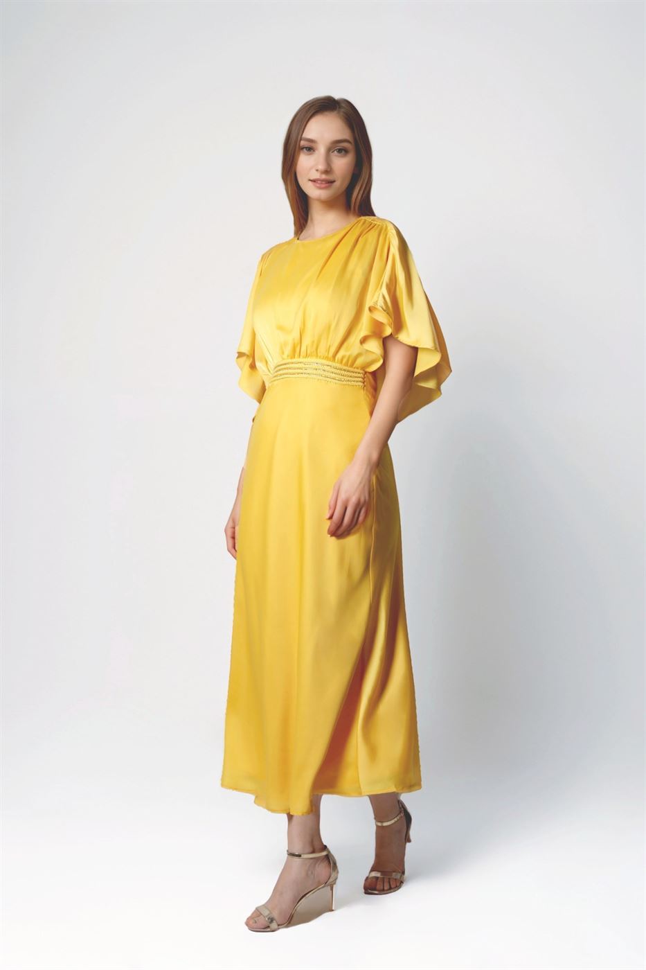 Midi Dress With Cape - Femi9 EG