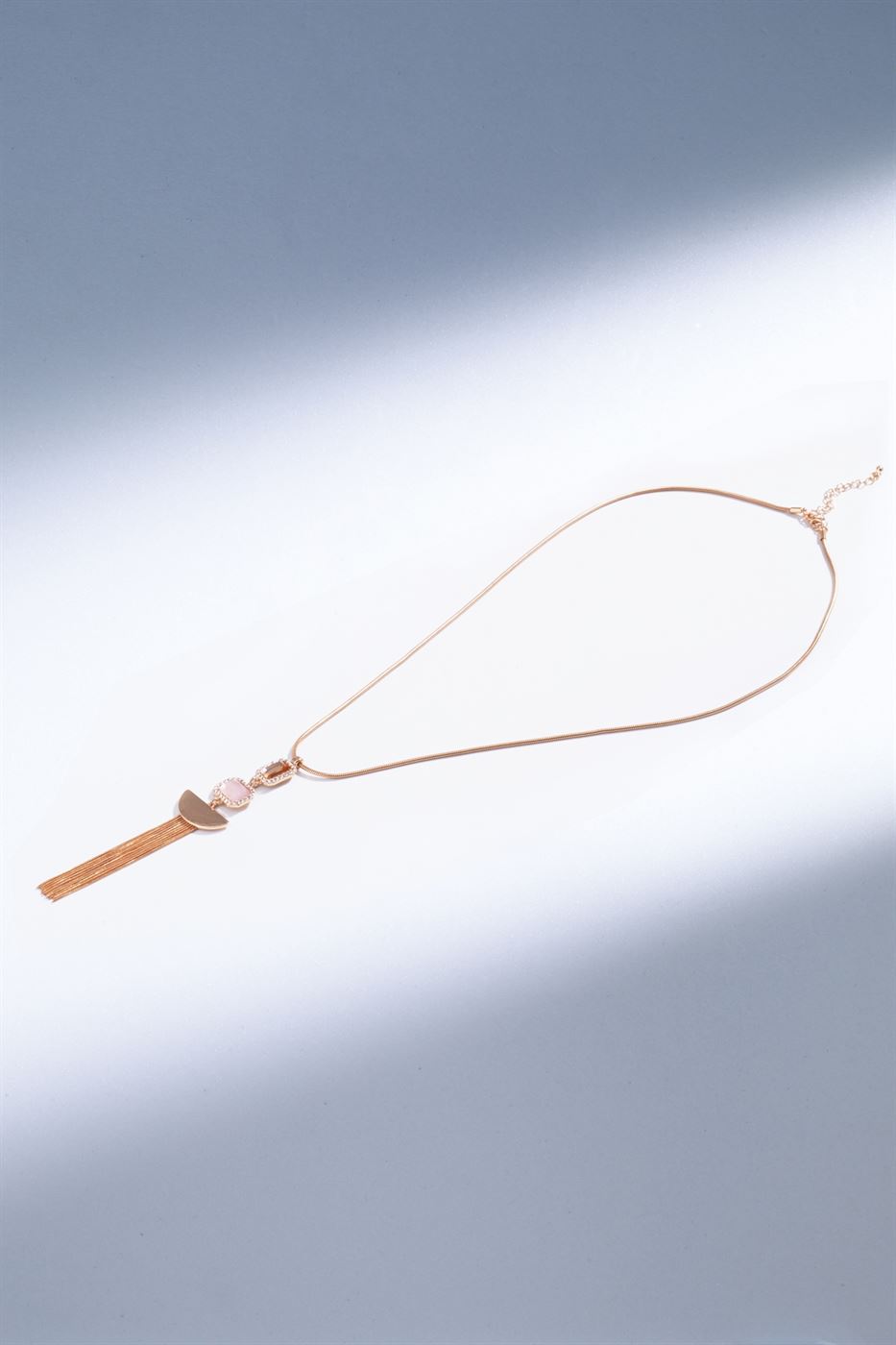 Long Length Gold Tone Necklace - Femi9 EG
