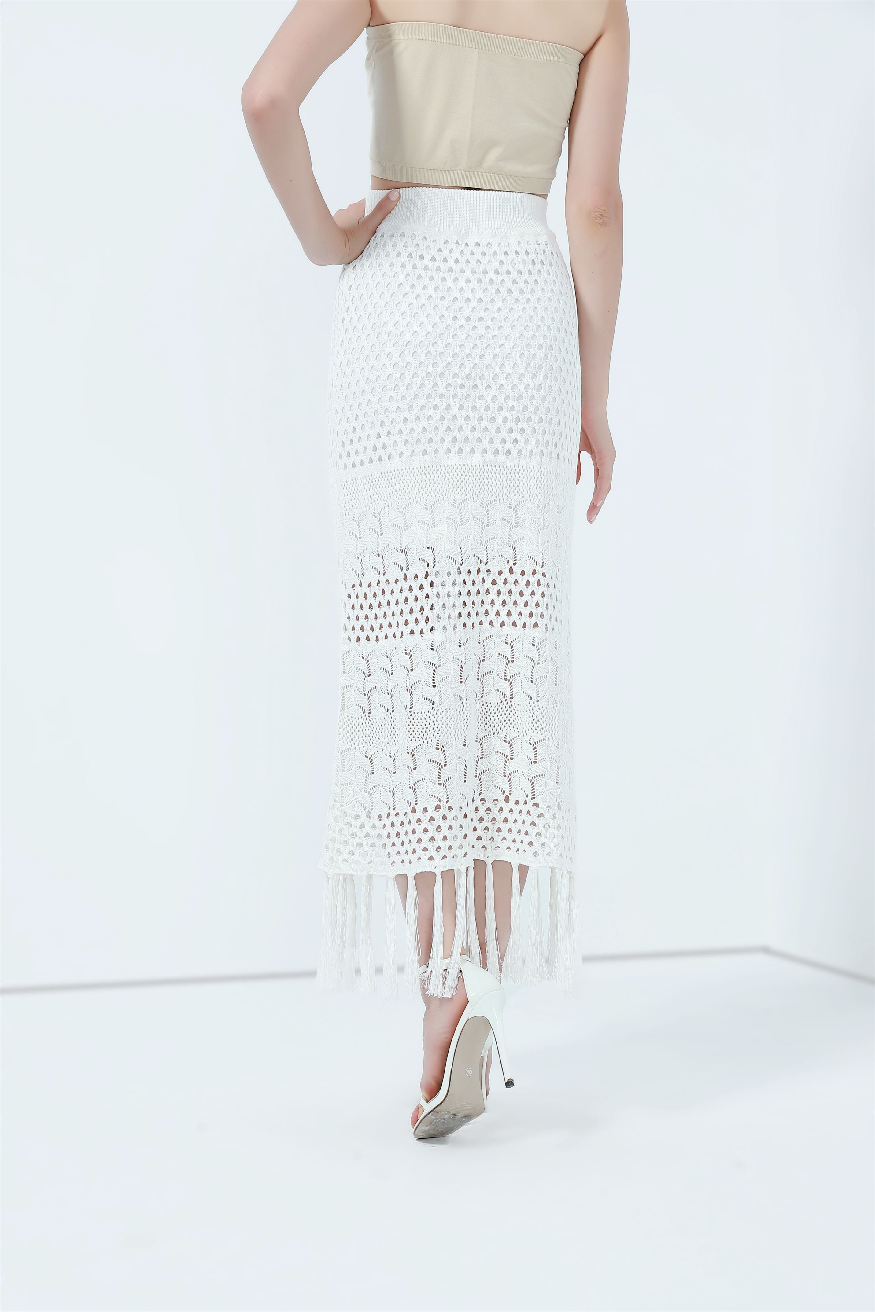 Crochet Tasseled Skirt - Femi9 EG