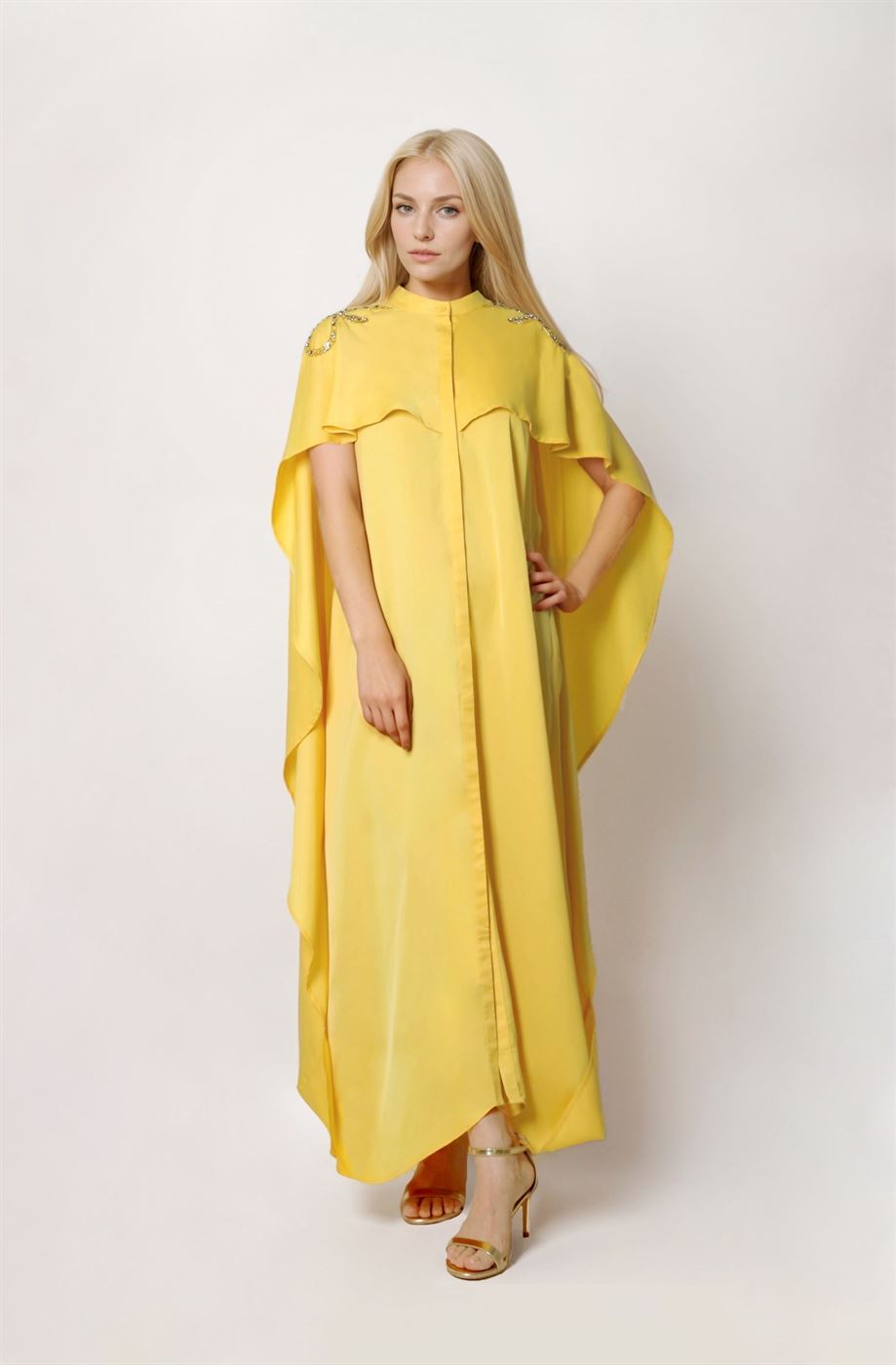 Embellished Shoulders Kaftan - Femi9 EG