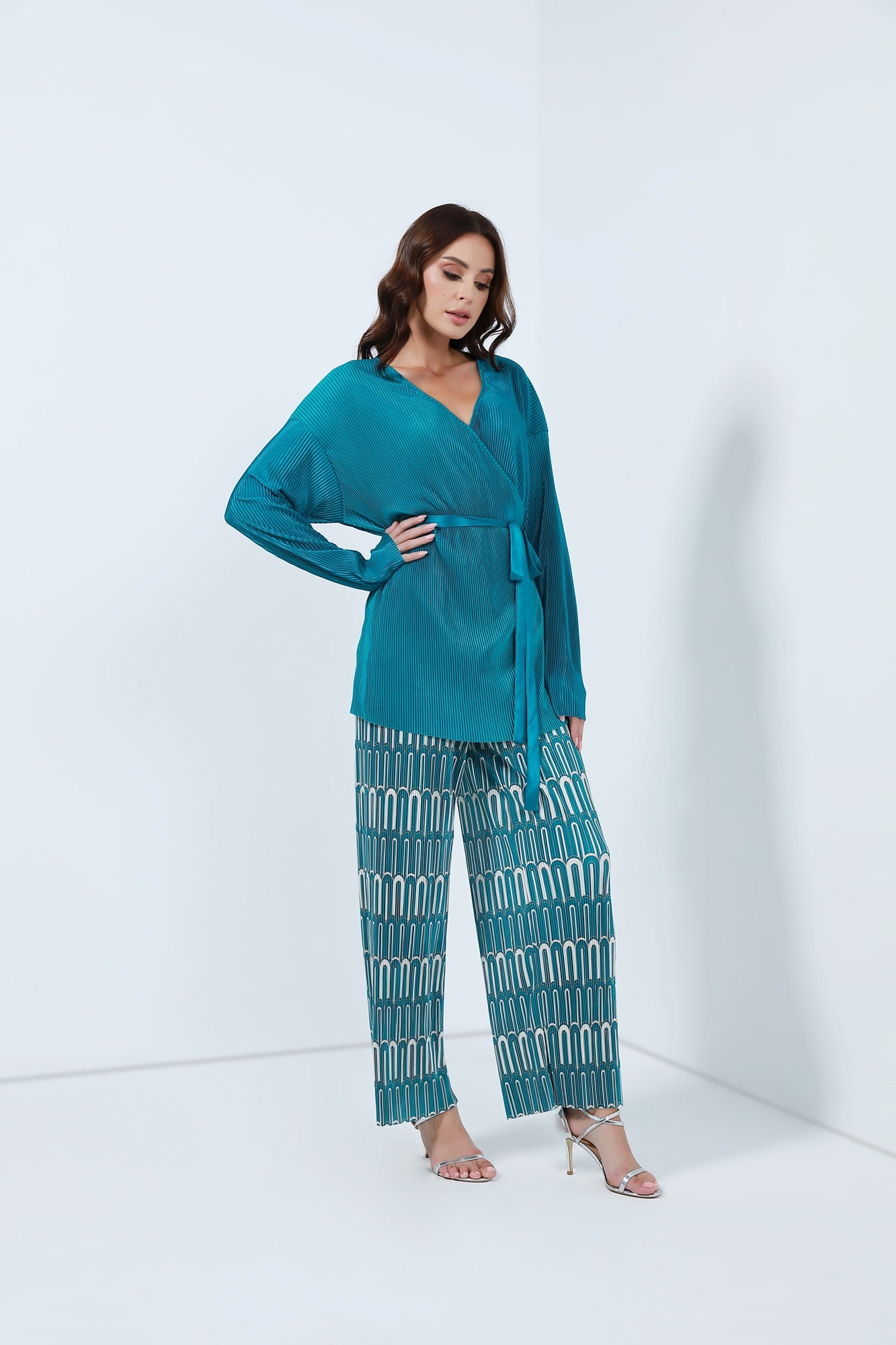 Pleatd Fabric Wrapped Top - Femi9 EG