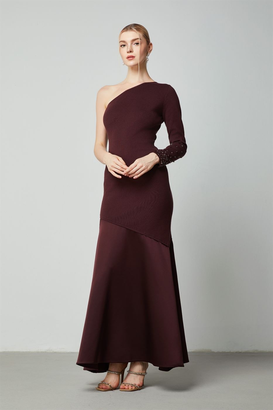 Single Shoulder Knit  Dress - Femi9 EG