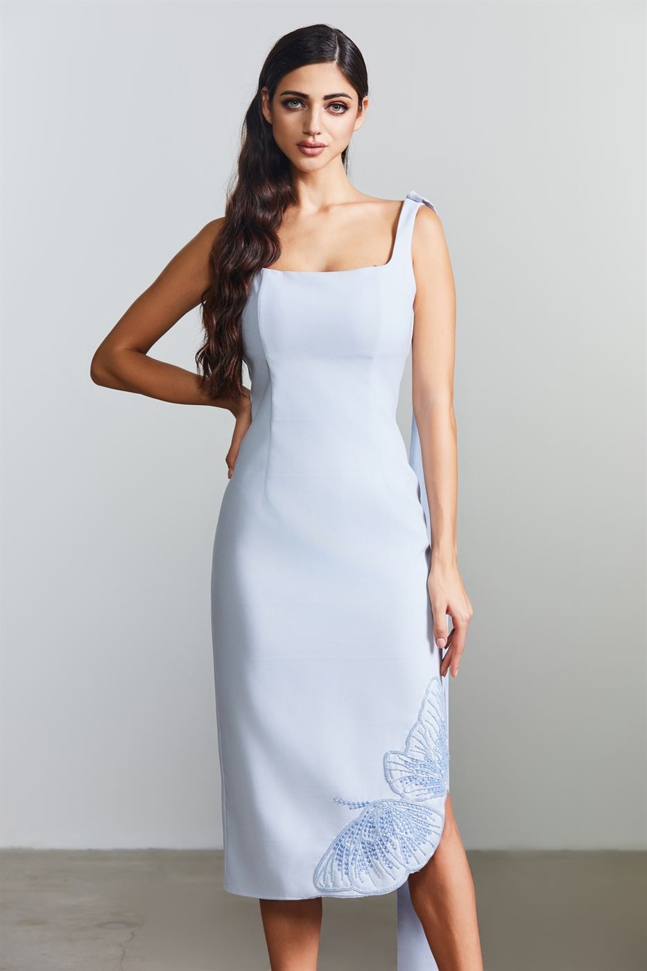 Back Scarf Midi Dress - Femi9 EG