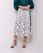Printed Pleated Skirt - Femi9 EG
