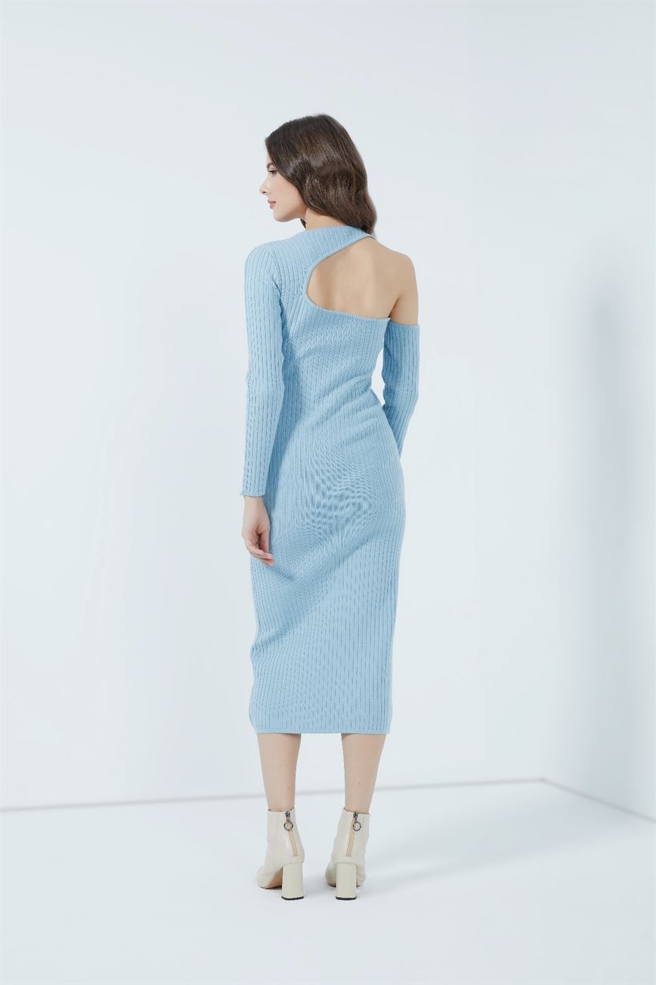 Pearls Embellishment Rib Dress - Femi9 EG