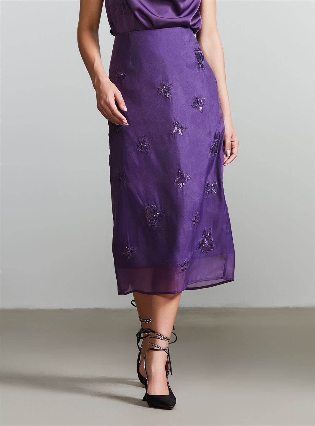 Embellished Maxi Skirt - Femi9 EG