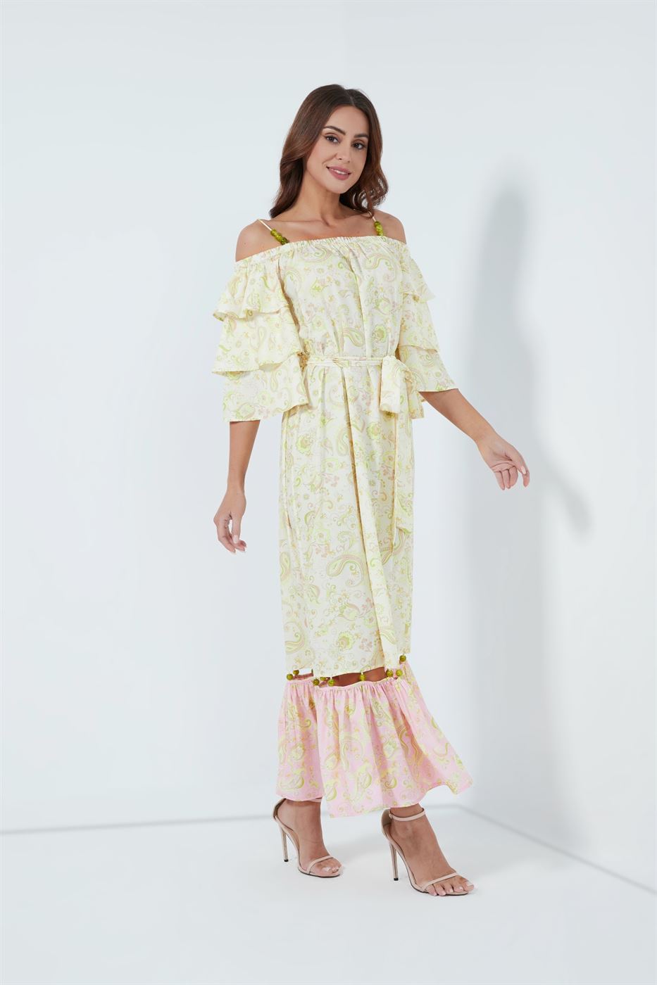 Beaded Hem Detail Dress - Femi9 EG